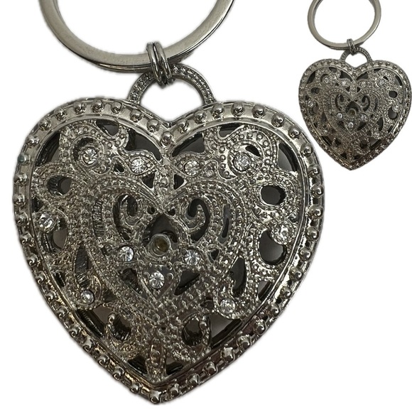 Valentine’s Day Heart ❤️ Key Chain Lot Letter B Pink Silver Keychain - Picture 3 of 6